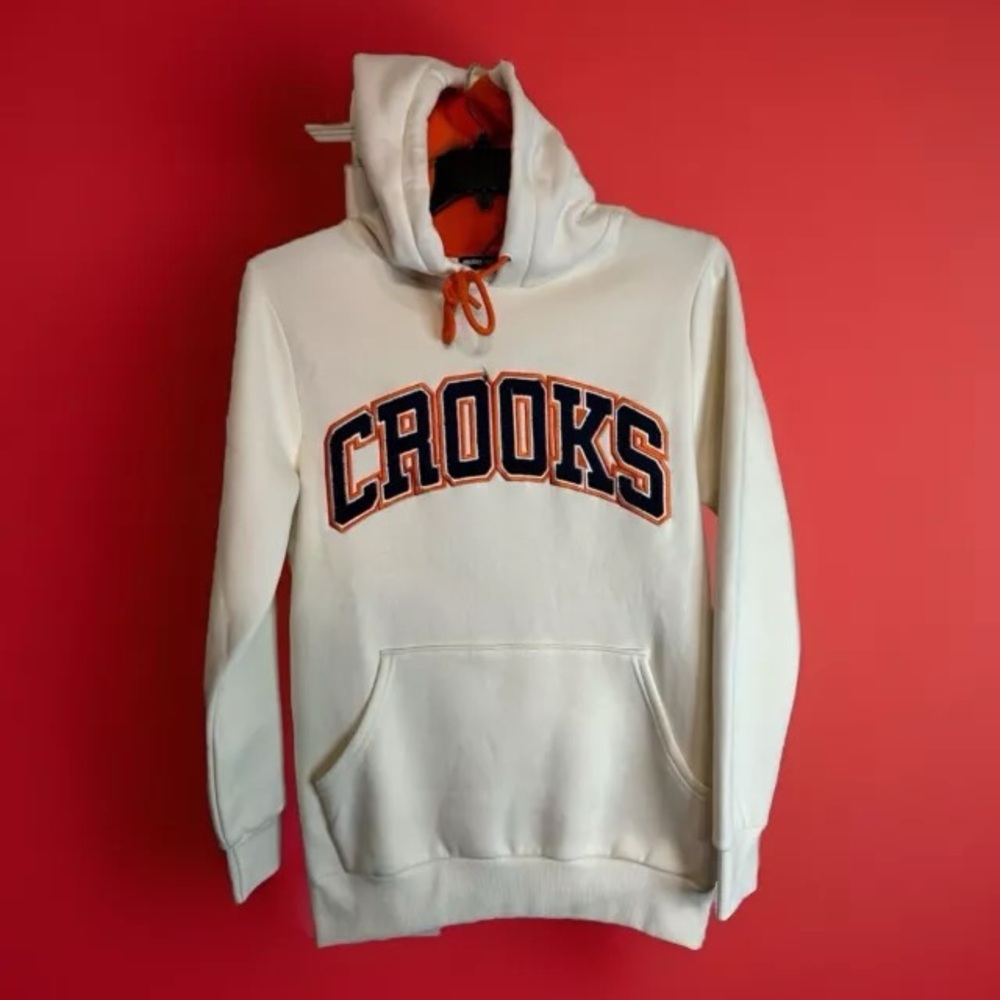 NEW Crooks & Castles Hoodie Mens -Size Small S -Embroidered Front/Back NWT